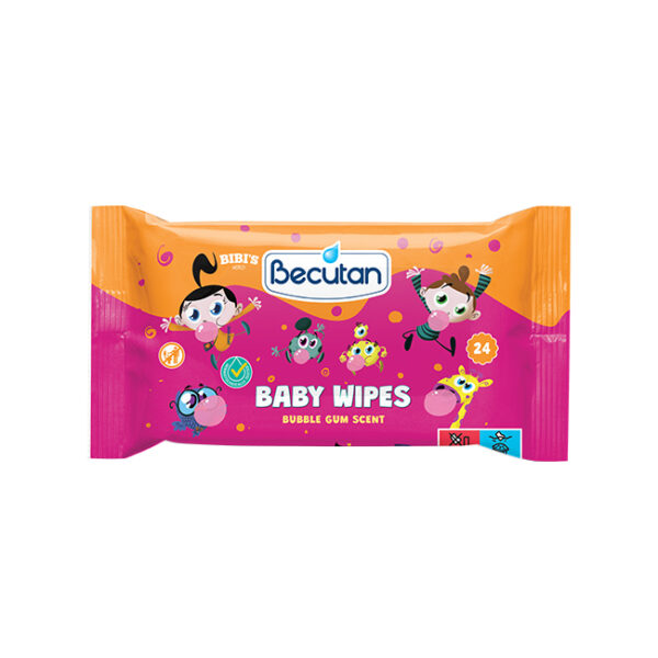 Becutan влажни марамчиња со мирис на bubble gum - Светот на Биби 24/1